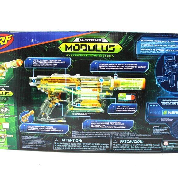 Hasbro Nerf-N-Strike Modulus Ghost Ops System Shadow ICS-6 Blaster Barrel Darts - Picture 7 of 12